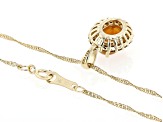 Honey Ethiopian Opal 14k Yellow Gold Pendant With Chain 0.90ctw