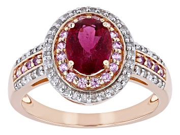 Picture of Pink Rubellite 14k Rose Gold Ring 1.38ctw