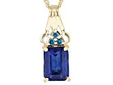 Blue Kyanite 14k Yellow Gold Pendant With Chain 1.54ctw