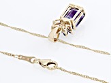 Bi-Color Fluorite 14k Yellow Gold Pendant With Chain 2.84ctw