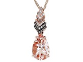 Peach Morganite 14k Rose Gold Pendant With Chain 2.43ctw