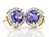 Blue Tanzanite 14k Yellow Gold Earrings 1.40ctw