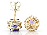 Blue Tanzanite 14k Yellow Gold Earrings 1.40ctw