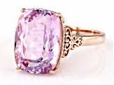 Pink Kunzite 14k Rose Gold Ring 7.65ct