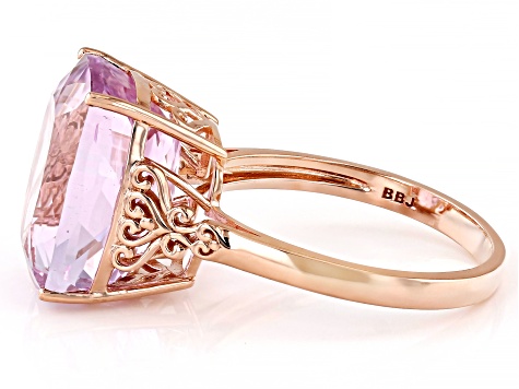 Pink Kunzite 14k Rose Gold Ring 7.65ct