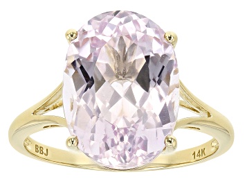 Picture of Pink Kunzite 14k Yellow Gold Ring 6.82ct
