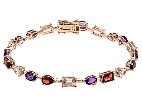 Peach Cor-De-Rosa Morganite™ 14k Rose Gold Tennis Bracelet 9.08ctw