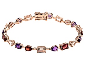 Peach Cor-De-Rosa Morganite™ 14k Rose Gold Tennis Bracelet 9.08ctw