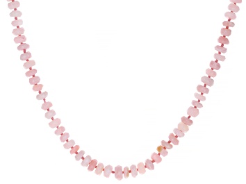 Picture of Pink Peruvian Opal Sterling Silver Bead Necklace