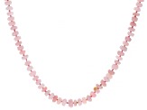 Pink Peruvian Opal Sterling Silver Bead Necklace