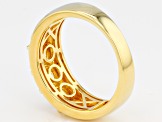 White Strontium Titanate 18k Yellow Gold Over Sterling Silver Mens Ring 2.09ctw