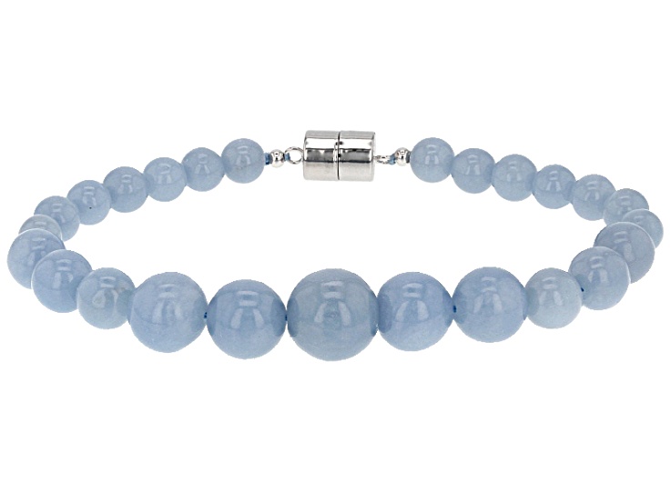 Blue Angelite Silver Bracelet