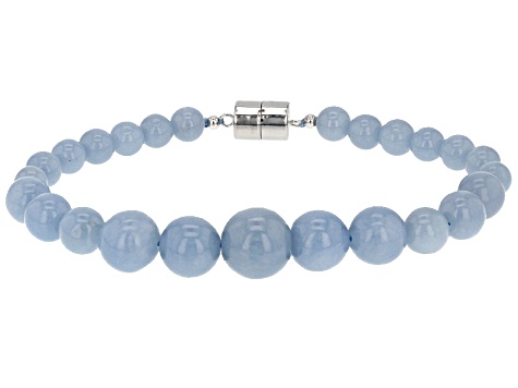 Blue Angelite Silver Bracelet