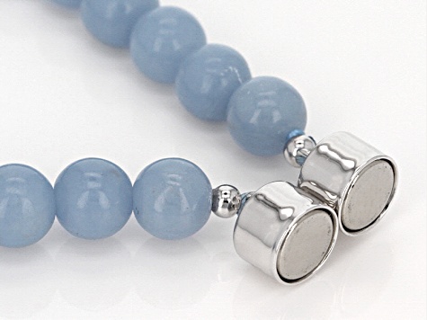 Blue Angelite Silver Bracelet