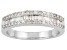 White Diamond Rhodium Over Sterling Silver Band Ring 0.50ctw