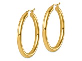 14k Yellow Gold 1 9/16 inch Polished Hoop Earrings