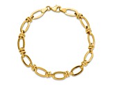 14k Yellow Gold Polished 8mm Fancy Link Bracelet