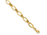 14k Yellow Gold Polished 8mm Fancy Link Bracelet