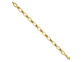 14k Yellow Gold Polished 8mm Fancy Link Bracelet