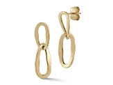 Bellissima Gold 14K Yellow Gold Wavy Double Link Dangle Earrings