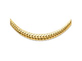 14k Yellow Gold 8mm Polished Graduated Fancy 18 Inch Chain