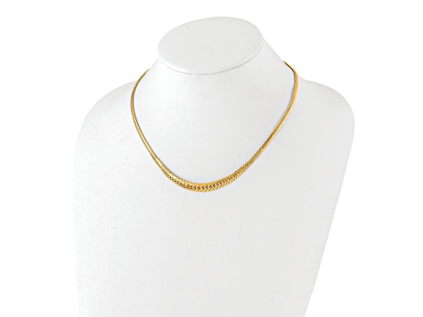 14k Yellow Gold 8mm Polished Graduated Fancy 18 Inch Chain