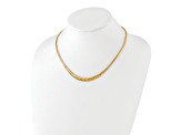 14k Yellow Gold 8mm Polished Graduated Fancy 18 Inch Chain