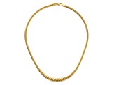 14k Yellow Gold 8mm Polished Graduated Fancy 18 Inch Chain