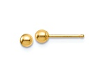 14k Yellow Gold 3mm Polished Ball Stud Earrings