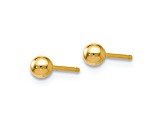 14k Yellow Gold 3mm Polished Ball Stud Earrings