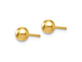 14k Yellow Gold 4mm Polished Ball Stud Earrings