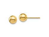 14k Yellow Gold 5mm Polished Ball Stud Earrings