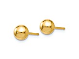14k Yellow Gold 5mm Polished Ball Stud Earrings