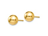 14k Yellow Gold 7mm Polished Ball Stud Earrings