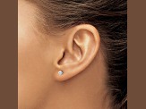 Rhodium Over 14k White Gold 3mm Polished Ball Stud Earrings