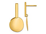 14k Yellow Gold Polished Dangle Earrings