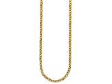 14k Yellow Gold 4.6mm Polished and Textured Fancy Link 17 Inch Chain