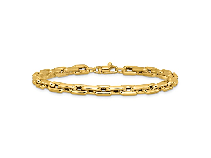 14k Yellow Gold Polished 4.85mm Fancy Link Bracelet