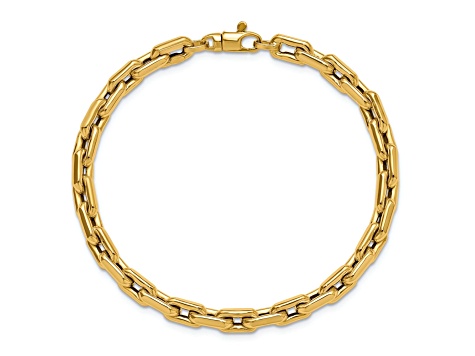 14k Yellow Gold Polished 4.85mm Fancy Link Bracelet