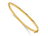 14k Yellow Gold Polished 3mm Hinged Bangle