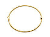 14k Yellow Gold Polished 3mm Hinged Bangle