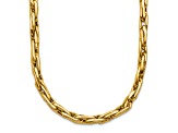14k Yellow Gold Polished Fancy Link 18 Inch Necklace