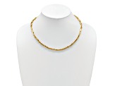 14k Yellow Gold Polished Fancy Link 18 Inch Necklace