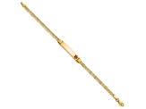14k Yellow Gold Medical Red Enamel Mariner ID Bracelet