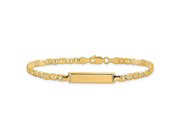 14k Yellow Gold Mariner Link ID Bracelet