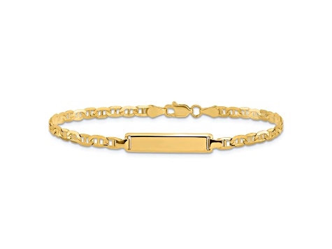 14k Yellow Gold Mariner Link ID Bracelet