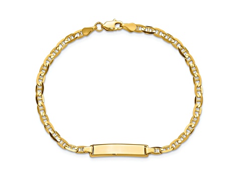 14k Yellow Gold Mariner Link ID Bracelet