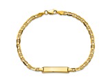 14k Yellow Gold Mariner Link ID Bracelet