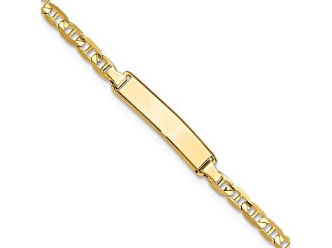14k Yellow Gold Mariner Link ID Bracelet