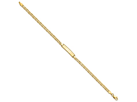 14k Yellow Gold Mariner Link ID Bracelet